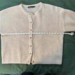 Jenni Kayne Large Hayes Crewneck Cardigan Sweater, Like New